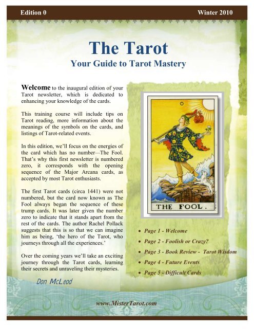 The Tarot - Global Spiritual Studies