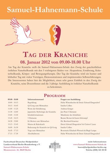 Tag der Kraniche- Programm.indd - Berliner Heilpraktiker Nachrichten