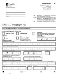 Direct Stock Purchase Plan – Initial Enrollment Form - DRIP Investor