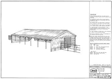Open Front, Clear Span Pole Barn Plan - Canada Plan Service ...