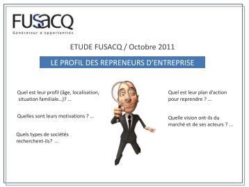 Le profil des repreneurs d'entreprise - Fusacq