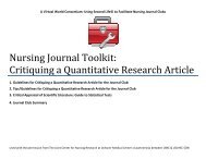 Nursing Journal Toolkit: Critiquing a Quantitative Research Article