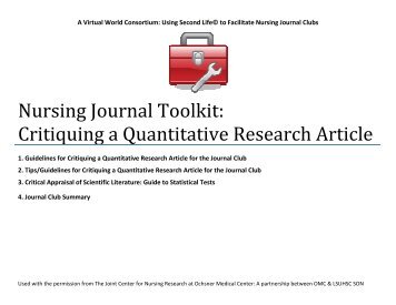 example of quantitative research critique for nursing