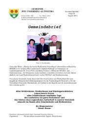 Gemeindebrief - Unserfrau-Altweitra