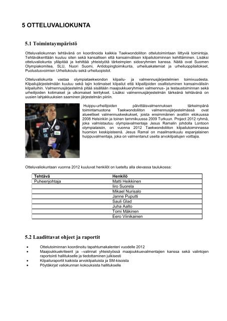 Taekwondoliiton toimintasuunnitelma 2012.pdf - Suomen ...