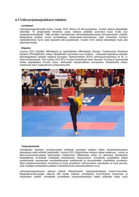Taekwondoliiton toimintasuunnitelma 2012.pdf - Suomen ...