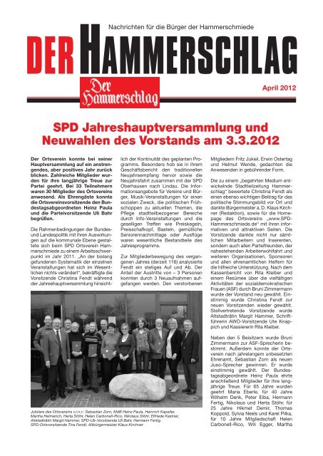 Seite 2 April 2012 - SPD Ortsverein Hammerschmiede