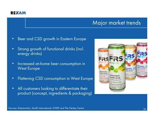 Rexam Investor Seminar on European Beverage Cans, 27 ...