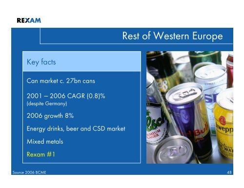 Rexam Investor Seminar on European Beverage Cans, 27 ...