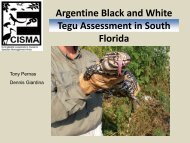Argentine Black And White Tegu Assessment In South Florida