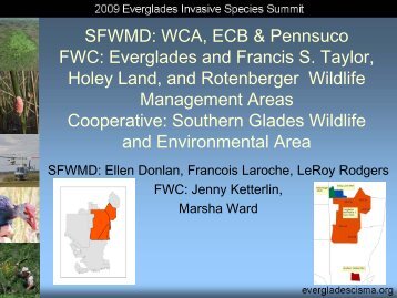 South Florida Water Management District - Everglades Cooperative ...