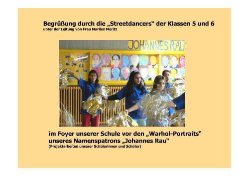 Frau Christina Rau besucht unsere Schule - Johannes-Rau-Schule ...