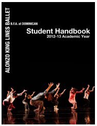 BFA Student Handbook 2012-13 - Alonzo King LINES Ballet