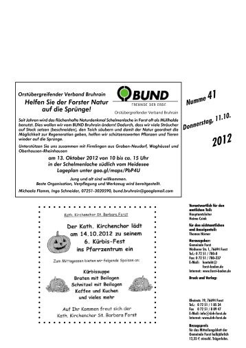 2012 Numme 41 Donnerstag, 11.10. - Forst in Baden