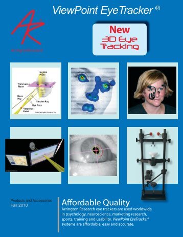 ViewPoint EyeTracker Â® New - Arrington Research