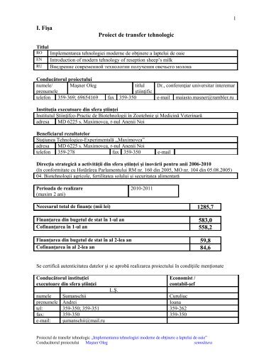 I. FiÅa - AgenÅ£ia pentru Inovare Åi Transfer Tehnologic