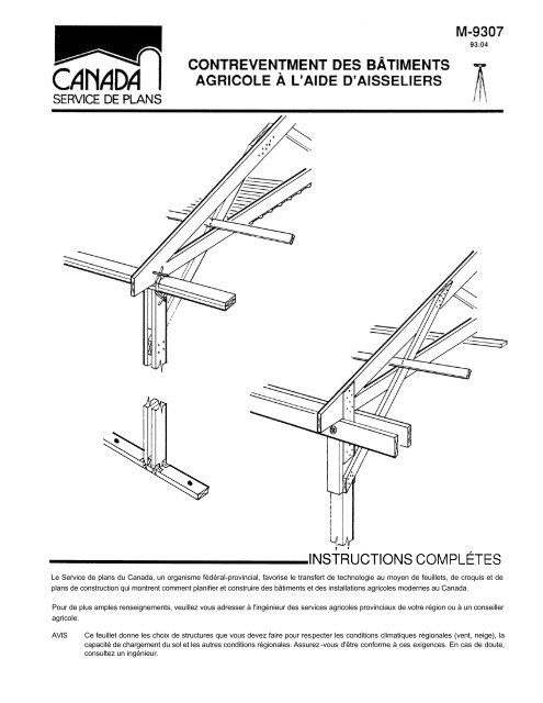 Feuillet de Contreventement des Bâtiments Agricoles à L'aide D ...