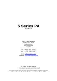 S Series PA User Manual - DDA