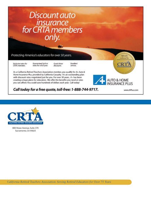 ContactMAGAZINE - CalRTA - California Retired Teachers Association