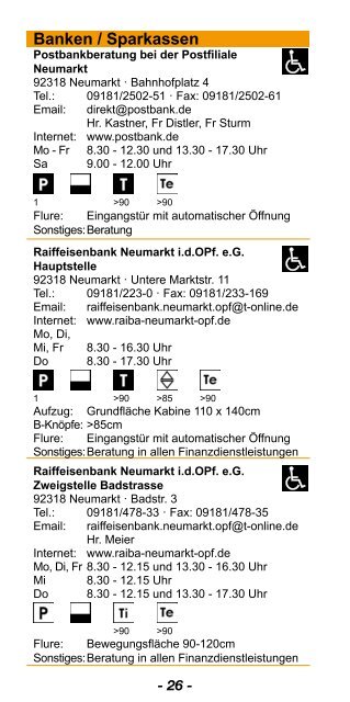 Mobil in Neumarkt - Wegweiser für Senioren und Menschen