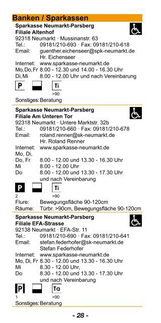 Mobil in Neumarkt - Wegweiser für Senioren und Menschen