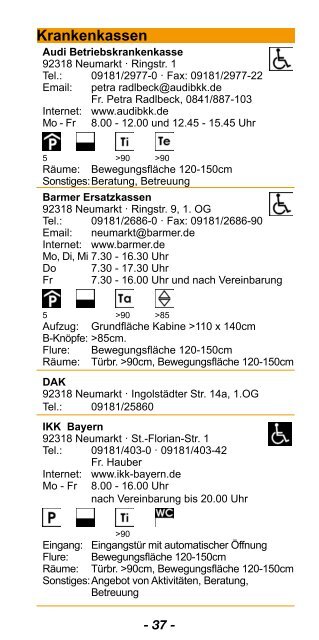 Mobil in Neumarkt - Wegweiser für Senioren und Menschen