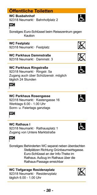 Mobil in Neumarkt - Wegweiser für Senioren und Menschen