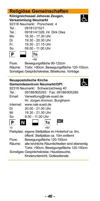 Mobil in Neumarkt - Wegweiser für Senioren und Menschen