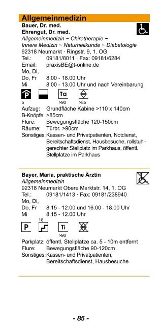 Mobil in Neumarkt - Wegweiser für Senioren und Menschen