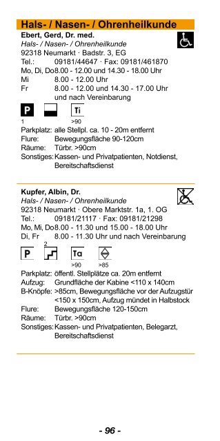 Mobil in Neumarkt - Wegweiser für Senioren und Menschen