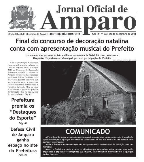 Jornal Oficial - Prefeitura Municipal de Amparo