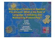 2. Multilingual Toddlers in Swedish Pre-schools