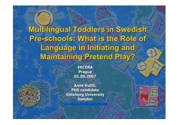 2. Multilingual Toddlers in Swedish Pre-schools