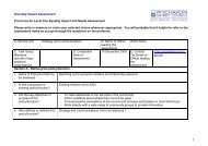 1 Diversity Impact Assessment Pro-forma for Level One Equality ...