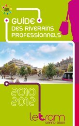 Guide des riverains professionnels - Le Tram