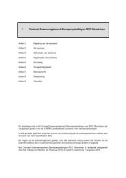1. Centraal Examenreglement Beroepsopleidingen ROC Mondriaan