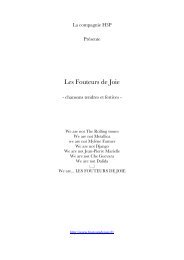 Dossier PDF (380Ko) : Les Fouteurs de joie - L'Eclat