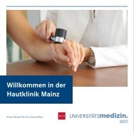 Willkommen in der Hautklinik Mainz - Universitäts-Hautklinik