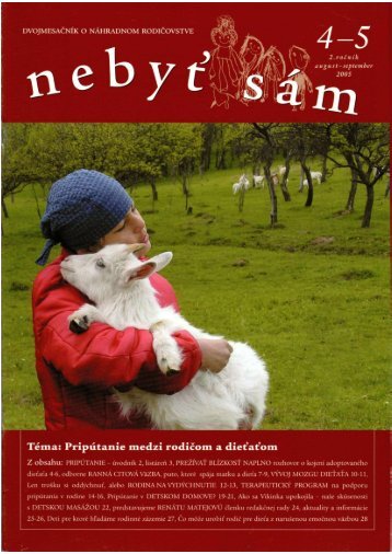 PripÃºtanie medzi rodiÄom a dieÅ¥aÅ¥om - AsociÃ¡cia nÃ¡hradnÃ½ch rodÃ­n