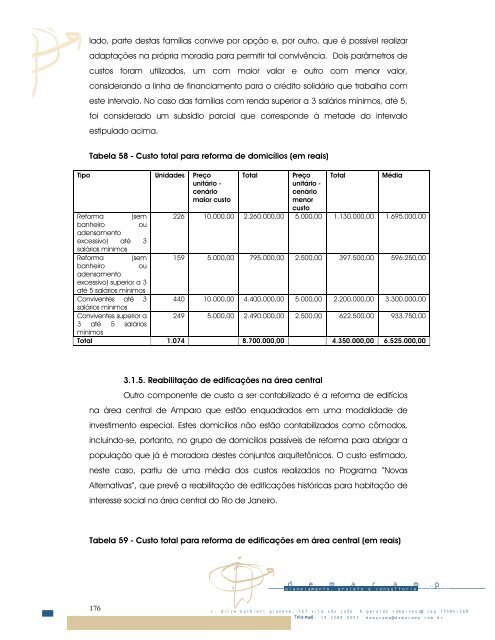 Plano municipal de habitaÃ§Ã£o - Prefeitura Municipal de Amparo