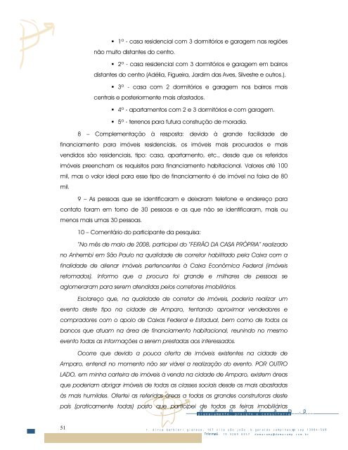 Plano municipal de habitaÃ§Ã£o - Prefeitura Municipal de Amparo