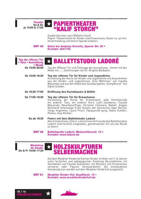 MOABITER KULTURTAGE 26.-29. JUNI 2008 - Kunstverein Tiergarten