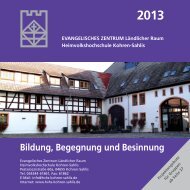 Bildung, Begegnung und Besinnung - Evangelisches Zentrum ...