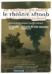 Le Cercle de craie caucasien Le Tartuffe - Le ThÃ©Ã¢tre du Soleil