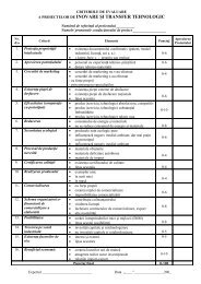 Fisa cu criteriile de evaluare de catre expertul independent a ...