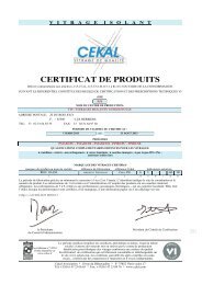 CERTIFICAT DE PRODUITS - V2S