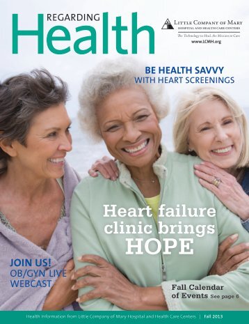 Heart failure clinic brings - Little Company of Mary Hospital and ...