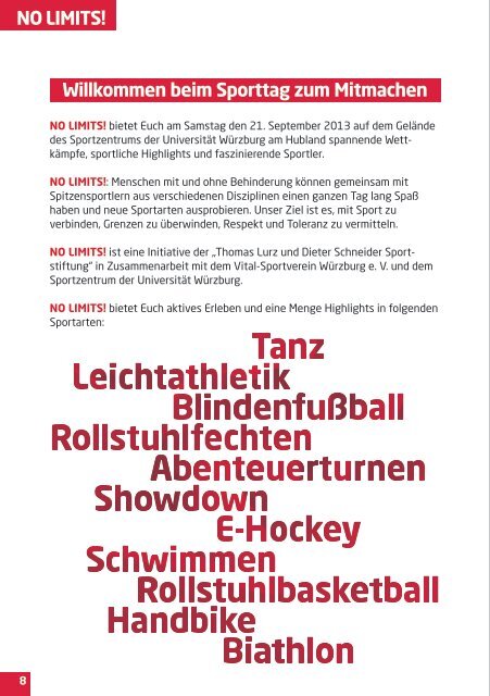 Programm - Sportzentrum - Universität Würzburg