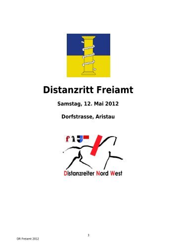 Reit- und Fahrgelegenheit in Aristau - Distanzreiter Nordwest