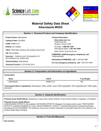 1 2 0 Material Safety Data Sheet